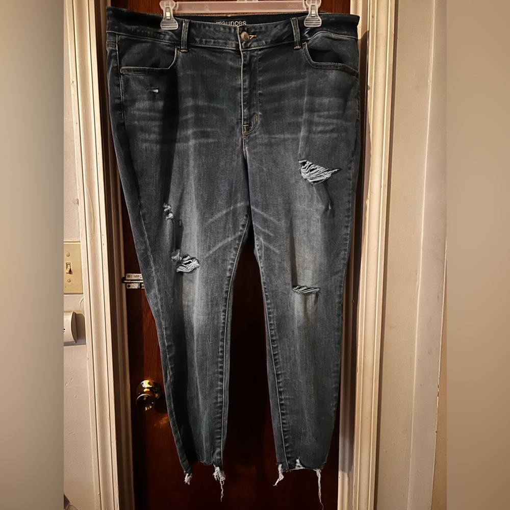 Maurices 24W ripped high-rise jeggings